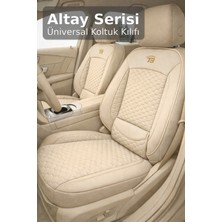 Trobus Seat Leon 2006-2012 - Altay Serisi Bel Destekli Koltuk Kılıfı (Ön+Arka) - Bej