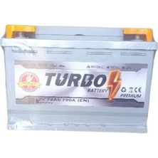 Turbo 74 Ah. (72 Amper Uyumlu) 600A (En) (3 Yıl Petlas Garantili) (Üretim Tarihi: 2026)