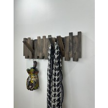 Normadia Doğal Ahşap Vestiyer ve Piano Askılık Seti, 8 Parça, Şık ve Fonksiyonel