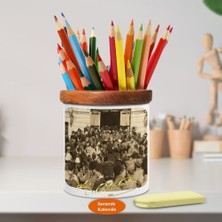 Asilmeydan Mustafa Kemal Atatürk Dua Eden Ahşap Seramik Kalemlik-699