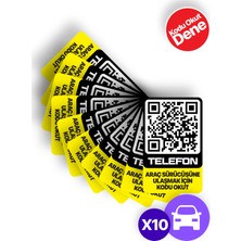 Özgürce 10'lu Dikey Park Telefon Numaratörü Seti, Qr Kodlu ve Numarasız