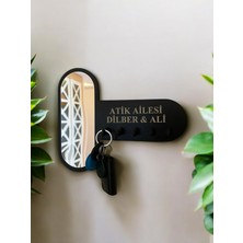 Normadia Aynalı Pleksi Anahtarlık Askılık, Isimli 3D Organizer ve Keyholder