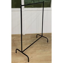 Normadia Şık Siyah Yuvarlak Boru Askılık Standı, Günlük Kullanım Için Ideal