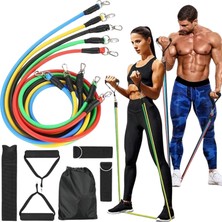 Tp Full Body Antrenman Için Kapı Arkası Spor Bandı ve Aksesuar Seti - Lisinya