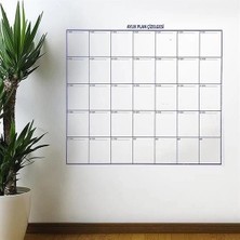 Tp Buğz Aylık Planlayıcı Manyetik Duvar Stickerı Takvim Plan Çizelgesi - Ürün Boyutları: 110 cm x 100 cm