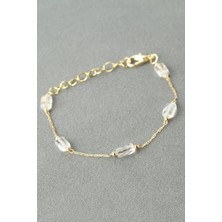 Bijuteri Net Dikdörtgen Kristal Taşlı Bileklik