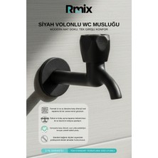 Rmix Siyah Volonlu Wc Musluk Batarya