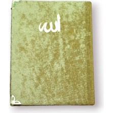Tp Çanta Boy Kadife Kapaklı Yasin Kitabı Süngerli 128 Sayfa Gold Renk