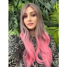 Aura Peruk Muhteşem Renk Tonundaki Pembe Ombreli Dalgalı Stellamodelimiz