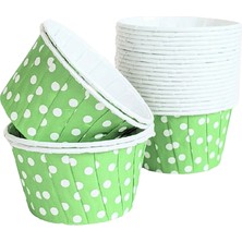 Muffin Kek Kapsülü Yeşil Puantiye (Pk 50 Adet)