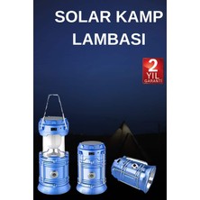 Tp Solar Şarjlı Kamp Lambası Güneş Enerjili Kızaklı Kamp Feneri Çadır Feneri LED Işıldak - Lisinya