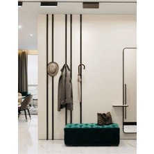 Normadia Şık Metal Dekoratif Duvar Askısı 5'li Portmanto Seti No:10