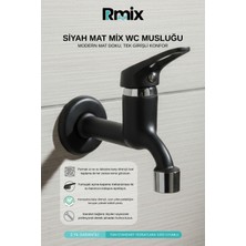 Rmix Siyah Mix Aç Kapa Wc Musluk Batarya