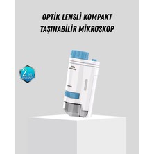 Tp Taşınabilir Mini Mikroskop LED Işıklı 80X–200X Büyütmeli ve Odak Ayarlı - Lisinya