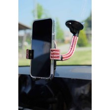 Özgürce Fuşya Cama Telefon Tutucu, Çok Amaçlı ve Güçlü Yapışkanlı Tasarım