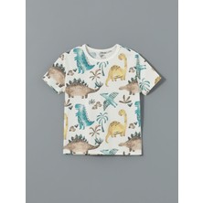 Lc Waikiki Yeni Sezon Dinazor Baskılı Erkek Bebek Pijama Üst