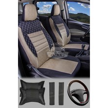 Özgürce Gofrajlı Oto Koltuk Kılıfı Seti, Şık ve Koruyucu Tasarım