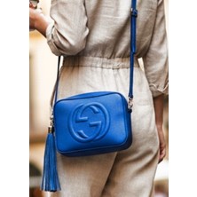 Hanımca Soho Disco Mavi Bag %100 Hakiki Deri Bayan Çanta--Hayatınızı Taşıyın, Tarzınızı Sergileyin!