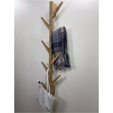 Normadia Vintage Ahşap Vestiyer, 8 Askılı Portmanto, Dekoratif ve Şık Tasarım