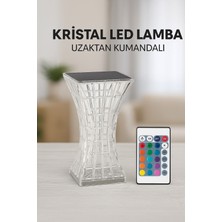 Seymen Bıçakçılık Usb’li Renk Değiştiren Uzaktan Kumandalı Kristal Masa Lambası – Rgb LED Dekoratif Işık