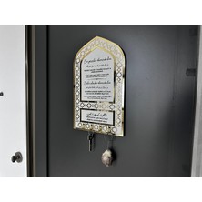 Normadia Büyük Boy Mihrap Desenli Anahtarlık, Islami Duvar Sanatı, Ahşap ve Akrilik Dekor