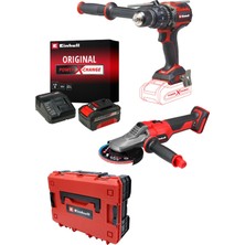 Einhell TP-CD 18/120 Li BL + TP-AG 12/125 F Li BL (4,0 Ah Akü ve Şarj Cihazı ve Çanta Dahildir)