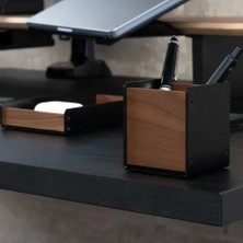 Clue Design | Premium Ceviz & Çelik Minimalist Kalemlik - Nero Serisi