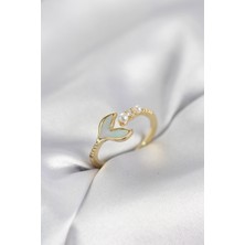 Mç Plus Gold Renk Balık Kuyruğu Model Kadın Yüzük