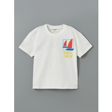 Lc Waikiki Yeni Sezon Bisiklet Yaka Baskılı Erkek Çocuk Tişört