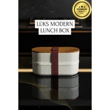 Tp Buğz Bambu Kahvaltılık Saklama Kabı Iki Bölmeli Büyük Lunch Box