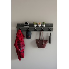 Normadia Şık 5 Askılı ve Raflı Modern Duvar Portmantosu, Antre Elbise ve Çanta Düzenleyici