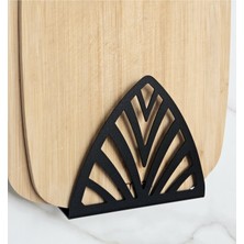 Normadia Monstera Kesme Doğrama Tahtası ve Tencere Kapağı Askısı Seti