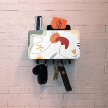 Normadia Şık Çizgili Bölmeli Anahtarlık ve Duvar Askısı Dekoru