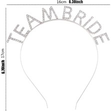 Kaia Life Gümüş Kaplama Kristal Taşlı Team Bride Taç 16X17 cm