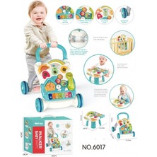 Mavi Su Dünyası Piyanolu 4in1 Bebek Yürüteci (Turkuaz Renk)