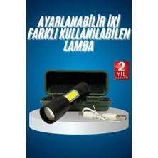 Tp LED Lamba El Feneri Küçük Taşınabilir USB Şarjlı Acil Durum Lambası - Lisinya