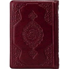 Tp 2 Renkli Bordo Çanta Boy Kur'an-I Kerim (Yaldızlı-Kılıflı) 2 Renkli Kuranı Kerimler