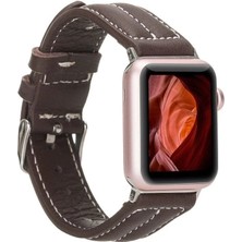 Tp Buğz Apple Watch Uyumlu Deri Kordon 42-44-45MM Nm3-As3 Kahve