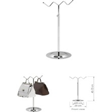 Normadia Ayarlanabilir Krom Çanta Standı, Şık ve Dayanıklı Mağaza Düzeni