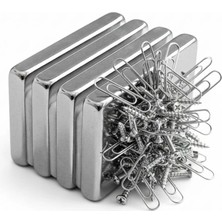 Tp 2 Adet 40X20X5MM Neodyum Magnet Güçlü N35 Mıknatıs Köşeli Nikel Kaplama ( Lisinya )
