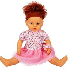 Sunman 1060011 Lila Sesli Saçlı Et Bebek 60 cm