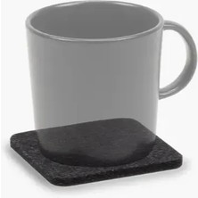 Clue Design | Premium Antrasit Keçe Bardak Altlığı Seti (6'lı Paket)