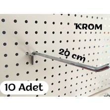 Normadia 10'lu Delikli Pano Takma Tel Askılık Seti, Metal Profil Askı Çubuğu