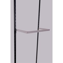 Normadia U Boru Köşeli Krom 90 cm Bükümlü Askı Raf Sistemi