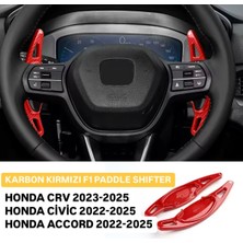 Özgürce Kırmızı Karbon F1 Vites Kolu Honda Crv 2023-2025, Şık ve Modern Tasarım