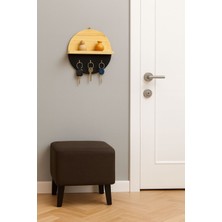 Normadia Şık Ahşap Anahtar Askılığı ve Anahtarlık Seti, Dekoratif Tasarım