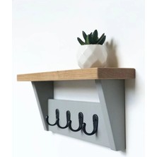 Normadia Şık Ahşap Anahtarlık ve Askılık, Modern Duvar Portmanto, Antre ve Hol Için