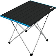 Kamp Ayısı® Geniş Model Alüminyum Katlanabilir Kamp ve Piknik Masası, Çantalı, Siyah