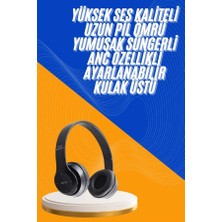 Karahanbey Wireless 5.0 Bluetooth Kablosuz Kulaklık Anc Özellikli Kulak Üstü Ayarlanabilir - Lisinya