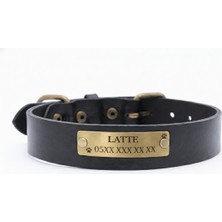 Bakani Leather Kişiye Özel Köpek İsimli Boyun Tasması